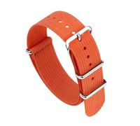 BWBVHRHZY Cinturino for orologio a coste 18mm 19mm 20mm 22mm Cinturini for orologi in nylon Treccia in tessuto balistico Accessori for cinturini adatti for cinturino militare(ORANGE,18mm)