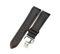 BWBVHRHZY Cinturino for orologio in pelle adatto for Philippe Aquanaut Tissot 1853 adatto for Couturier T035410a T035617a Accessori cinturino 22 23 24mm(BlackOrange-steel-B1,24mm)