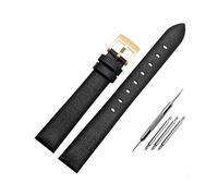BWBVHRHZY Cinturino for orologio in pelle adatto for Swarovski 5158972 5263904 5200341 adatto for Armani/adatto for bracciale in pelle serie Fossil da donna 12 mm 14 mm 16 mm(Black gold buc,12mm)