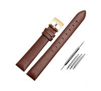 BWBVHRHZY Cinturino for orologio in pelle adatto for Swarovski 5158972 5263904 5200341 adatto for Armani/adatto for bracciale in pelle serie Fossil da donna 12 mm 14 mm 16 mm(Brown gold buc,16mm)