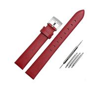 BWBVHRHZY Cinturino for orologio in pelle adatto for Swarovski 5158972 5263904 5200341 adatto for Armani/adatto for bracciale in pelle serie Fossil da donna 12 mm 14 mm 16 mm(Red silver buck,16mm)
