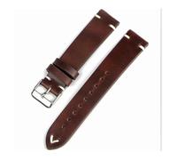 BWBVHRHZY Cinturino for orologio vintage in pelle cerata a olio 18mm 19mm 20mm 22mm Cinturino for orologio a sgancio rapido Cintura marrone nero verde(Vintage brown,20mm)
