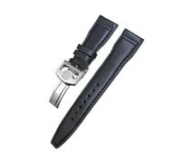 BWBVHRHZY Cinturino in pelle 20mm 21mm 22mm adatto for orologio IWC Big Pilot Pilot Spitfire adatto for cinturino for orologio Princekin Mark(Black black Round,22mm)