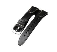 BWBVHRHZY Cinturino in pelle fatto a mano, 18 20 22MM Orologio da uomo in vera pelle invecchiata colore strofinato, sgancio rapido, Marrone Bla(Brack Silver Buckle,18mm)