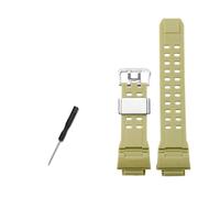 BWBVHRHZY Cinturino orologio in gomma siliconica 16mm giunto convesso nero rosso arancione blu verde beige cinturino adatto for CASIO adatto for G-SHOCK 3410 GW-9400 GW9300(B Grass green-S)