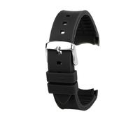 BWBVHRHZY Cinturino orologio in gomma siliconica 20mm 23mm interfaccia Arc morbido nero rosso uomo donna cinturino adatto for GUC GC G-TIMELESS YA1264065 YA126487(Black-S pin,20mm)