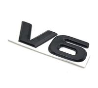 BWBVHRHZY Decalcomanie for adesivi emblema distintivo for baule posteriore in metallo 3D V6 accessori for lo styling auto adatti Fit For Toyota Highlander For Honda(Schwarz)