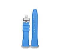 BWBVHRHZY Fluoro Gomma Cinturino in Silicone Morbido Colore Puro Verde Menta Cinturino da Uomo Bracciale Misura for CASIO Misura for G-SHOCK DW5600 DW5610(Light blue-Silver)