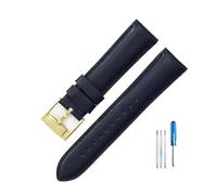 BWBVHRHZY Misura for Fossil Fs4990 Fs4735 Me3099 Me3052 Fs4813 Q Cinturini in pelle inodore serie intelligente 22 24mm(Dark Blue-Gold-K8,22mm)