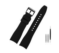BWBVHRHZY Misura for Rolex Misura for Longine Misura for Citizen BN0193 Tudor Interfaccia curva Cinturino in silicone Cinturino 19mm 20mm 22mm 21 Accessori braccialetto morbido uomo(Black black,24mm)