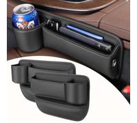BWCXLJSM 2 Pezzi Scatola Portaoggetti per Seggiolino Auto, per Mazda MX-5 RF ND MX5 MX-30 MX30, Scatola Portaoggetti Tasche a Fessura della Fessura del Sedile,C
