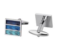 BWDHJLEY Cufflinks Blue, Cufflinks for Men Wedding - Gemelli da uomo per sposo testimone