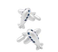 BWDHJLEY Cufflinks Blue - Gemelli da uomo in argento con zirconi quadrati blu