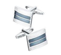 BWDHJLEY Cufflinks for Men Blue, Cufflinks - Gemelli da uomo a righe per camicia