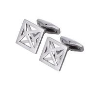BWDHJLEY Cufflinks - Gemelli da uomo in argento, gemelli da uomo, camicia in titanio e geometrico, per abito