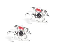 BWDHJLEY Cufflinks - Gemelli da uomo in argento, per matrimonio, colore: rosso