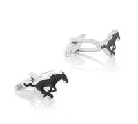 BWDHJLEY Cufflinks - Gemelli da uomo in argento, per matrimonio, nero, regalo
