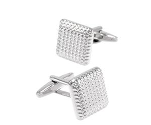 BWDHJLEY Cufflinks - Gemelli quadrati in argento, eleganti gemelli per camicia