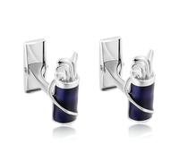 BWDHJLEY Gemelli da uomo in acciaio inox, stile moderno, colore argento, set da golf per lo sposo
