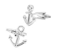 BWDHJLEY Gemelli da uomo in argento, gemelli da matrimonio a forma di ancora, per camicia da smoking, accessori aziendali
