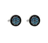 BWDHJLEY Gemelli da uomo in argento rotondo, gemelli in lega classici Cufflinks per camicia vestito