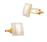 BWDHJLEY Gemelli da uomo in oro classico, con bottoni a forma di manchette di Natale a strisce quadrate Cufflinks per camicia vestito