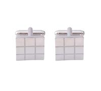 BWDHJLEY Gemelli da uomo quadrato, gemelli in lega d'argento Cufflinks per camicia vestito