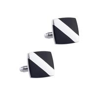 BWDHJLEY Gemelli in argento, Cufflinks Uomini Nero Classico Quadrato Gemelli per Sposo Testimone