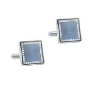BWDHJLEY Gemelli in argento da uomo, gemelli retrò quadrati vintage modello Cufflinks per camicia vestito