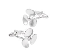 BWDHJLEY Gemelli in argento, gemelli da uomo, eleganti ali del ventilatore, Cufflinks regalo di nozze