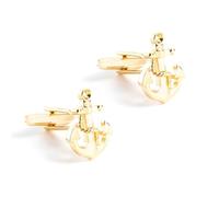 BWDHJLEY Gemelli oro gemelli, camicia gemelli da uomo con ancora gemelli per abito