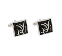 BWDHJLEY Gemelli quadrati, gemelli da uomo in lega d'argento Cufflinks per lo sposo testimone