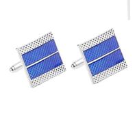 BWDHJLEY Set di gemelli e fermacravatta da uomo, gemelli quadrati per matrimonio, camicia formale, accessori aziendali