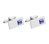 BWDHJLEY Set di gemelli e fermacravatta da uomo, rettangolari, con zirconia cubica, accessori da lavoro