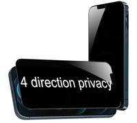 BWEDXEZ 2 pellicole protettive per schermo anti-spia a 360 gradi in vetro temperato per la privacy a 4 direzioni, compatibile con iPhone 12 Pro Max, 6,7 pollici, 4 lati, durezza 9H, antigraffio