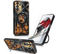 BWEGRHE Autumn Deer per Samsung Galaxy A26 5G Kickstand Case con Screen Protector, Slide Camera Cover Built-in 360 Gradi Rotazione Anello Stand Protezione Completa Cassa Del Telefono per Galaxy A26 5G