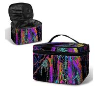 BWEGRHE Beauty case da viaggio con cinturino da polso staccabile, Teschio della Morte, L