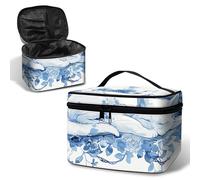 BWEGRHE Beauty case da viaggio con cinturino da polso staccabile, Volpe Bianca, L