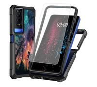 BWEGRHE Colorato Foresta Stellata Design per TCL 50 XE Nxtpaper 5G Custodia Del Telefono con Protezione Dello Schermo In Vetro Temperato, 2 Strati Antiurto TPU Angolo Built-in Frame Bumper Case per