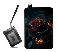 BWEGRHE Piccolo portafoglio da viaggio sottile multi-slot per carte di credito carino porta carte di credito RFID blocco porta carte piccolo portafoglio per donne uomini, Rosa ardente, Slim,