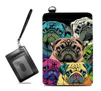 BWEGRHE Piccolo portafoglio da viaggio sottile multi-slot per carte di credito carino porta carte di credito RFID blocco porta carte piccolo portafoglio per donne uomini, Carlini colorati, Slim