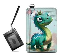 BWEGRHE Piccolo portafoglio da viaggio sottile multi-slot per carte di credito carino porta carte di credito RFID blocco porta carte piccolo portafoglio per donne uomini, Dinosauro farfalla, Slim