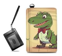 BWEGRHE Piccolo portafoglio da viaggio sottile multi-slot per carte di credito carino porta carte di credito RFID blocco porta carte piccolo portafoglio per donne uomini, Coccodrillo, Slim