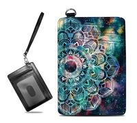 BWEGRHE Piccolo portafoglio da viaggio sottile multi-slot per carte di credito carino porta carte di credito RFID blocco porta carte piccolo portafoglio per donne uomini, Mandala d'arte, Slim