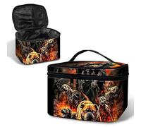 BWEGRHE Trousse da viaggio per cosmetici, Cani della Morte, L