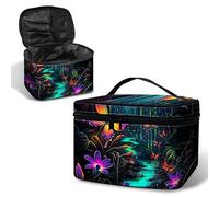 BWEGRHE Trousse da viaggio per cosmetici, Farfalla magica, L