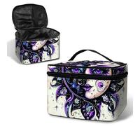 BWEGRHE Trousse da viaggio per cosmetici, Luna Magica, L