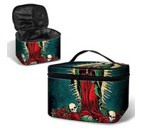 BWEGRHE Trousse da viaggio per cosmetici, Teschio Maria, L