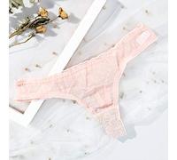 Bwer Mutandine da Donna Perizoma Sexy Biancheria Intima di Pizzo Trasparente Perizoma Punto T-Back Cintura Sottile Femminile Lingerie esotica-Rosa 2, XL