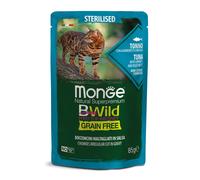 BWild Grain Free Bocconcini maltagliati in salsa di Tonno con Gamberetti e Ortaggi - Sterilised - 85GR